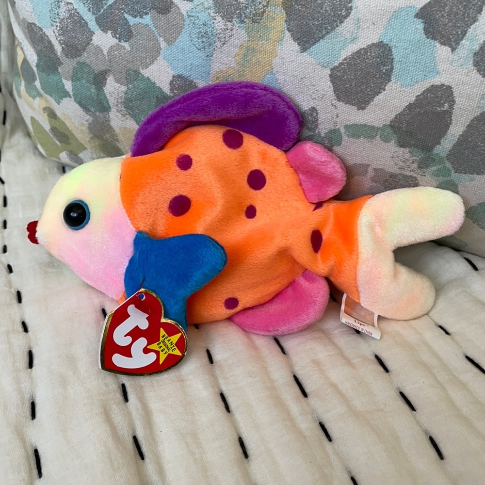 TY Beanie Baby - Lips the Fish 1999